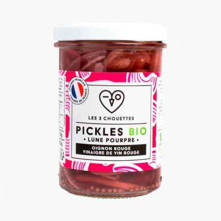 Organic red onion pickles, red wine vinegar