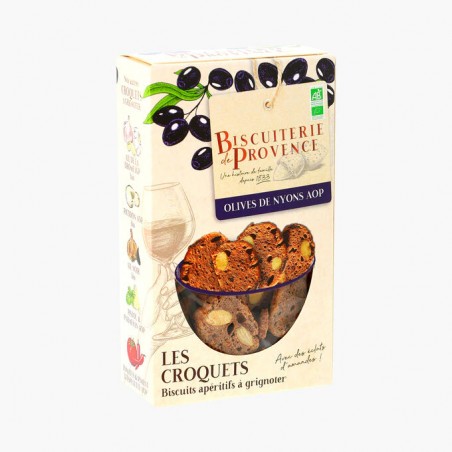 Biscuits apéritifs bio aux olives de Nyons AOP