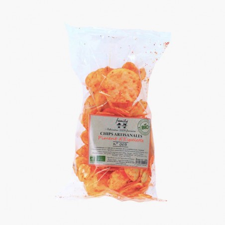 Chips artisanales, piment d'Espelette, n°003, bio