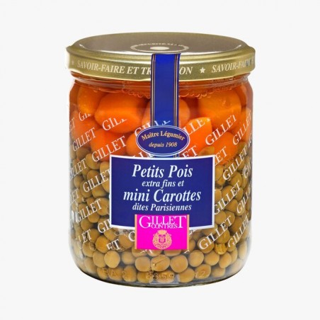 Extra fine peas and mini Parisian carrots