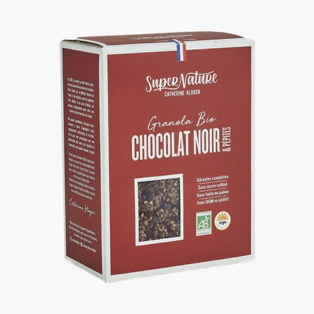 Granola, chocolat noir et pépites