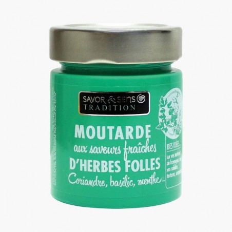 Moutarde herbes folles, saveur coriandre, basilic, menthe